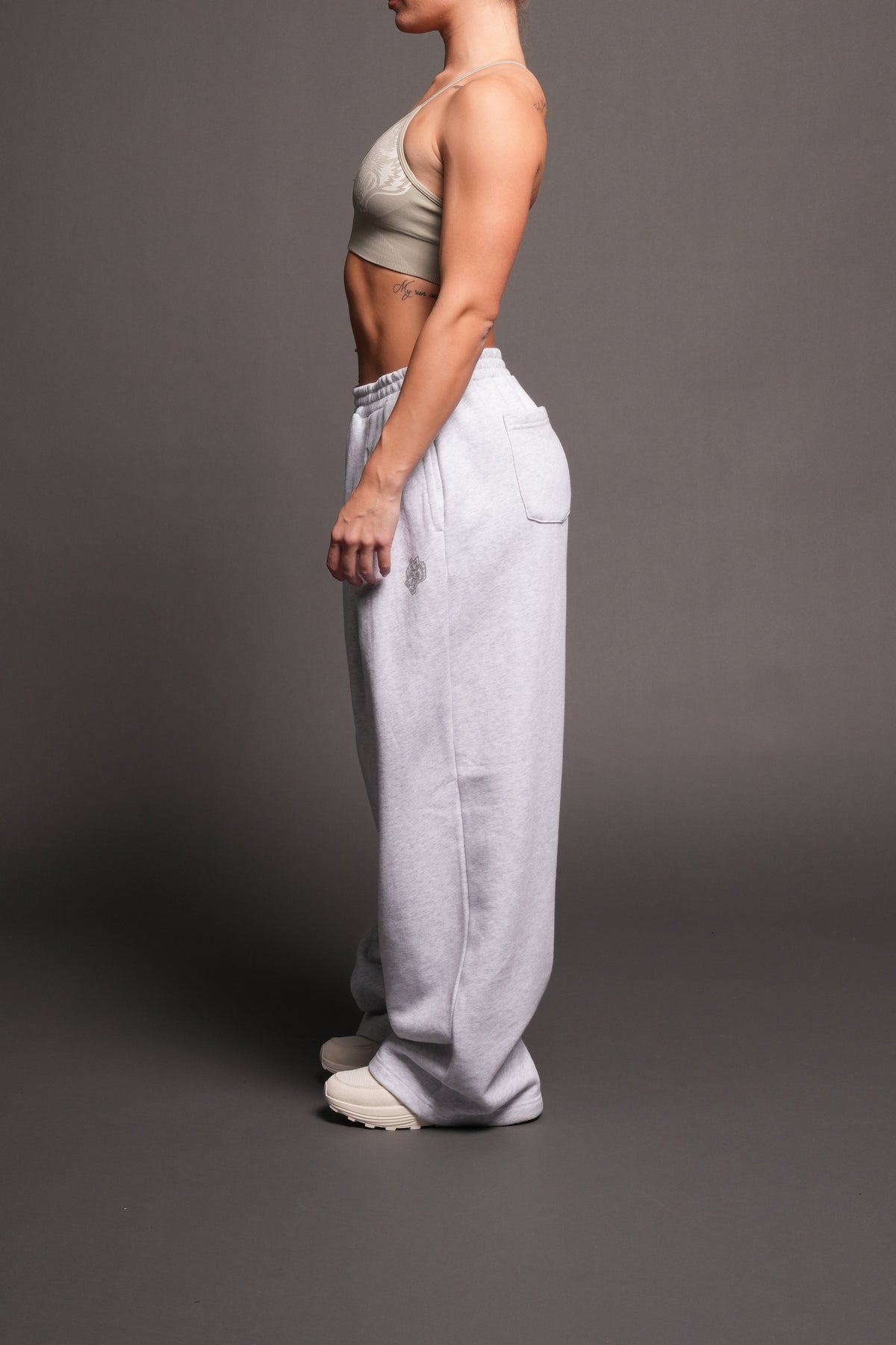 Dual Yara Pleated Sweat Pants In Super Light Athletic Gray - imagem 2