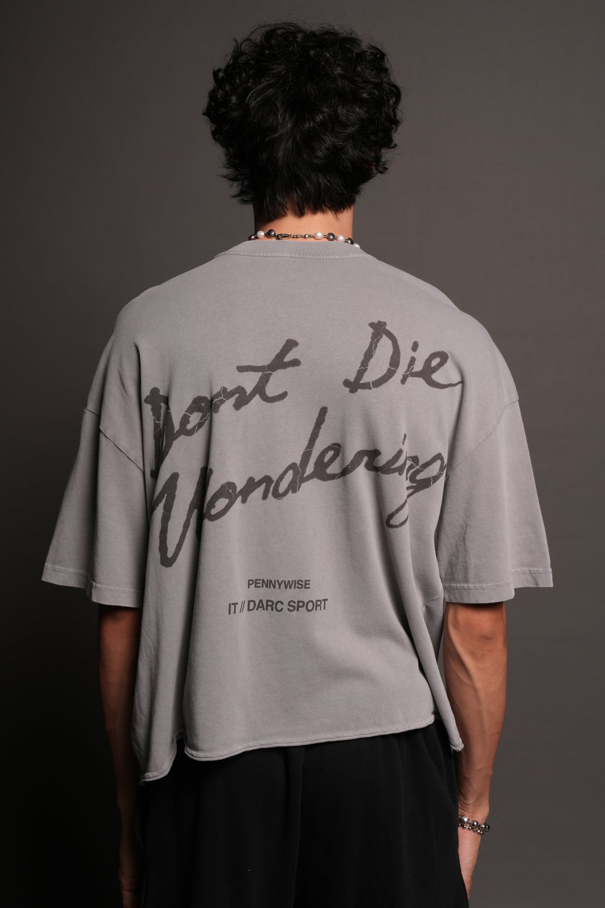 Pennywise Premium Raw Hem Box Cut Tee In Dove Gray