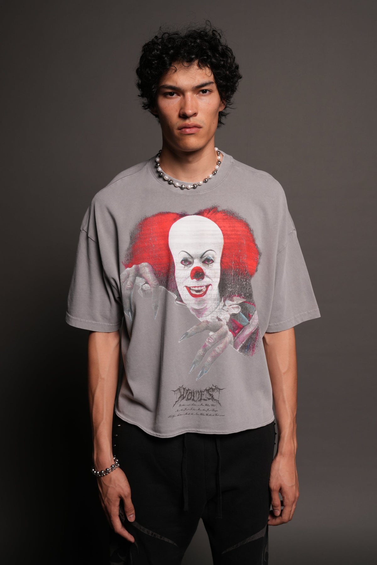 Pennywise Premium Raw Hem Box Cut Tee In Dove Gray