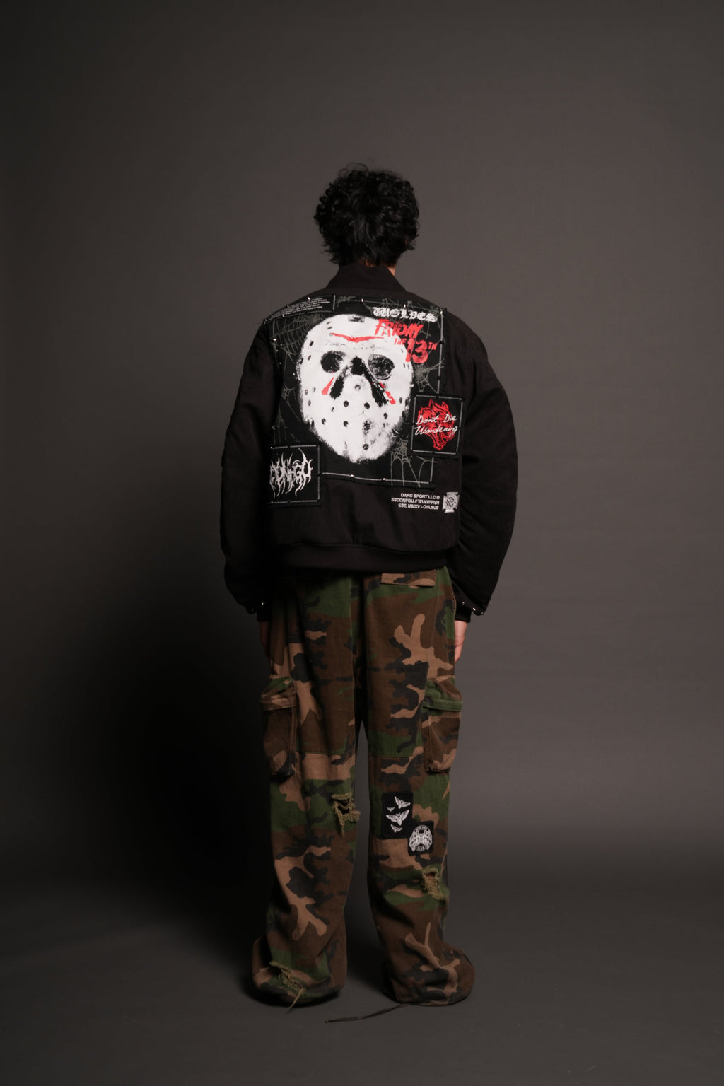 Jason Frvr Cloud Quilted Reversible Bomber Jacket In Black/Oxblood