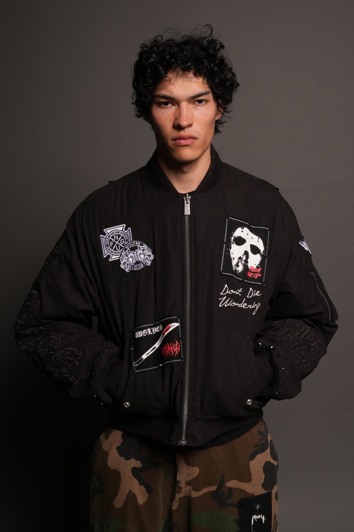 Jason Frvr Cloud Quilted Reversible Bomber Jacket In Black/Oxblood