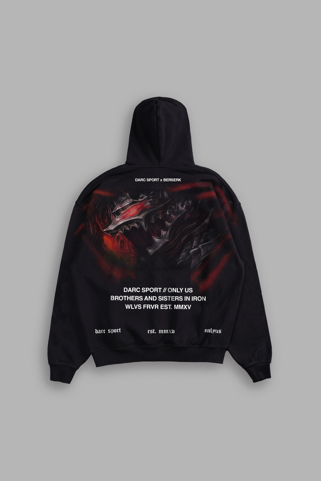 Berserker "Grunge" Hoodie in Black - imagem 1