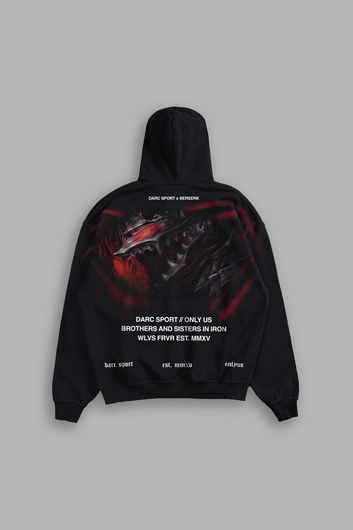 Berserker "Grunge" Hoodie in Black - imagem 1