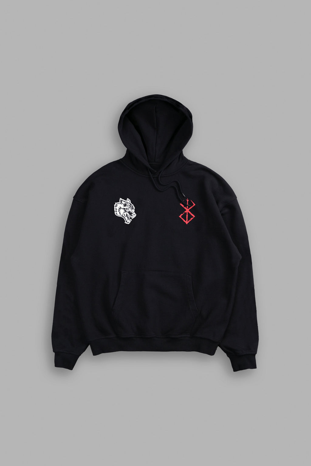 Berserker "Grunge" Hoodie in Black - imagem 2