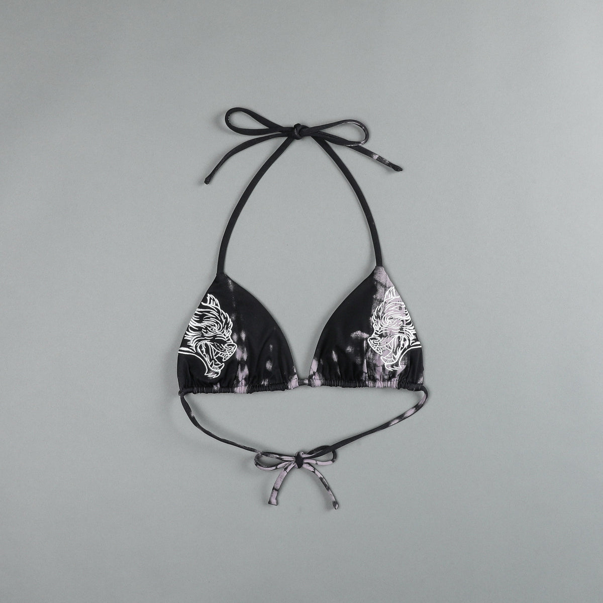 She Dual Wolf Nikita Triangle Top in Black/Plum Serpent - imagem 2