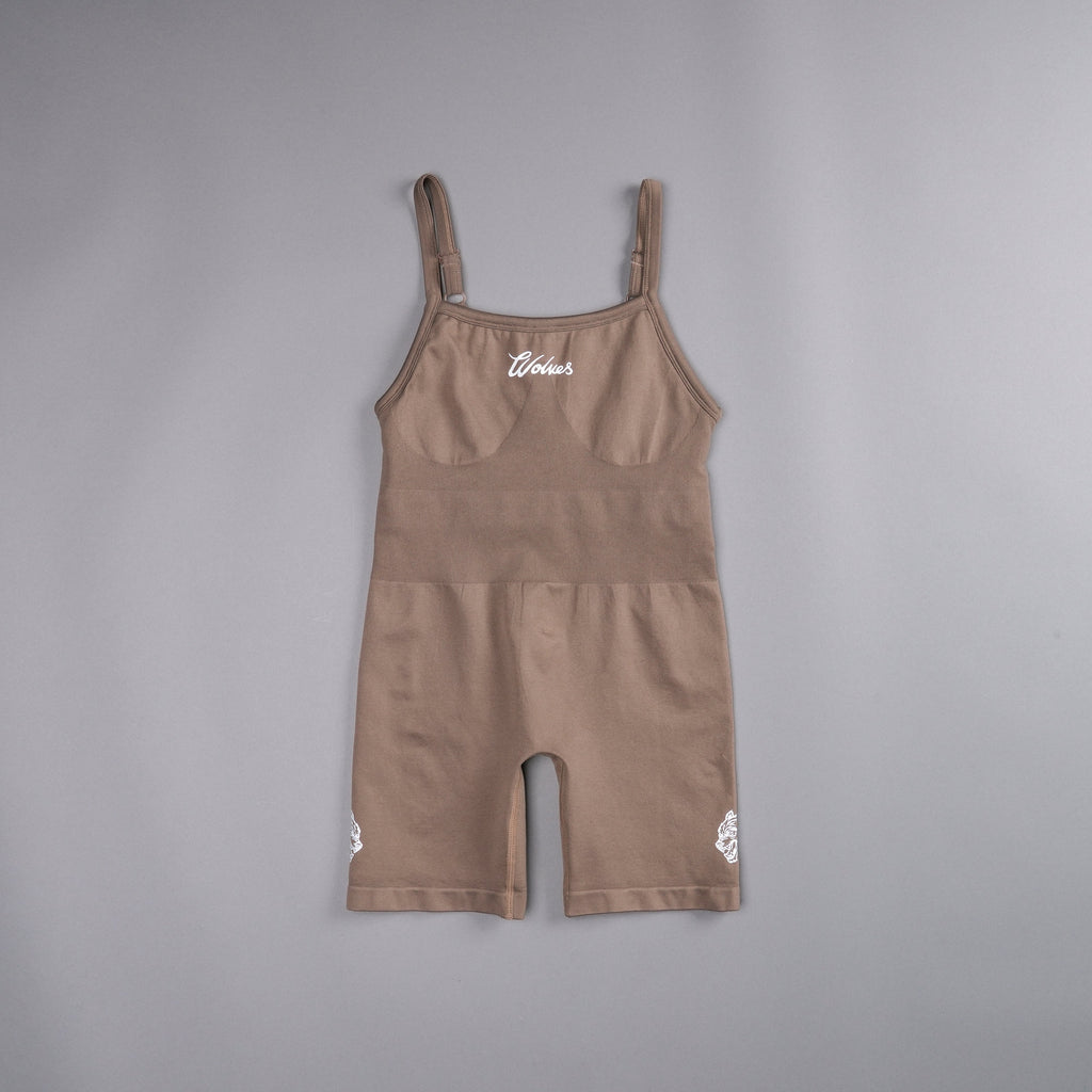 Western Wolves Sonya Seamless Bodysuit in Mojave Brown — imagem 3