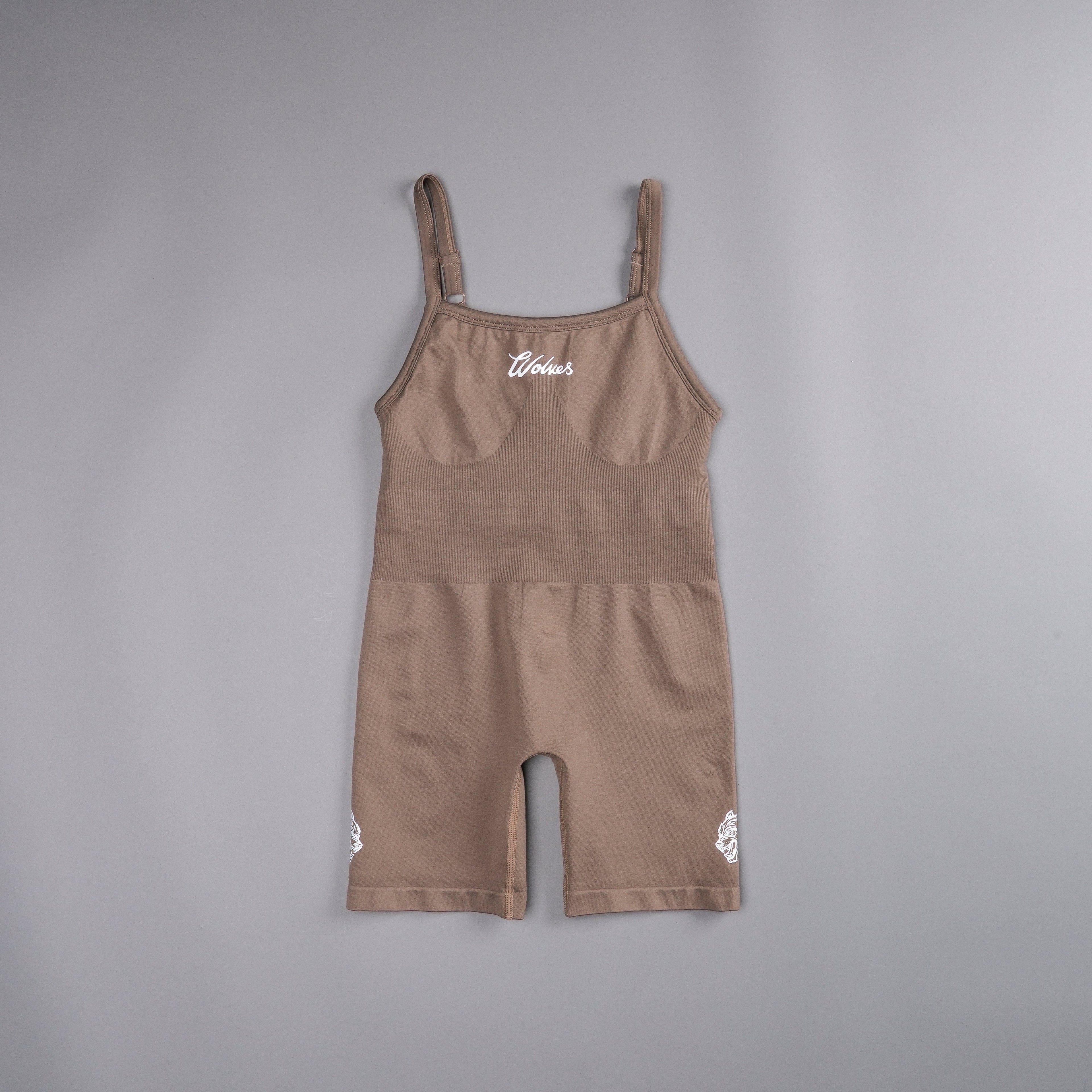 Western Wolves Sonya Seamless Bodysuit in Mojave Brown — imagem 3