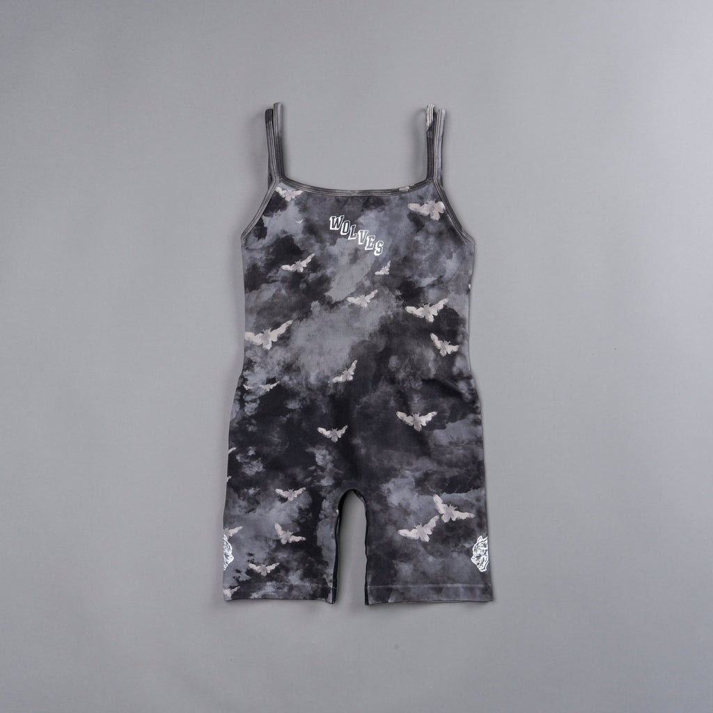 Stairs Sierra Seamless Bodysuit in Black Death Moth Ghost Clouds — imagem 3