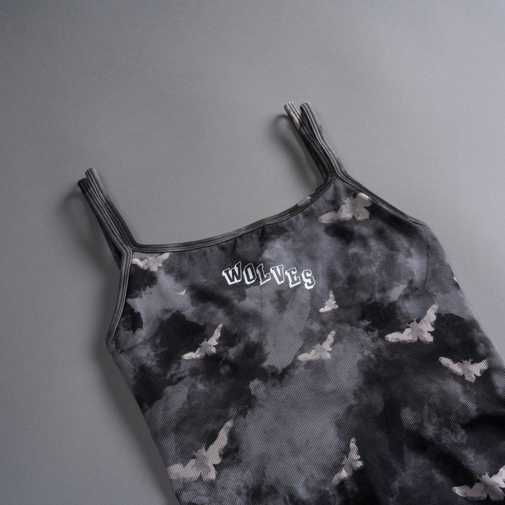 Stairs Sierra Seamless Bodysuit in Black Death Moth Ghost Clouds — imagem 9