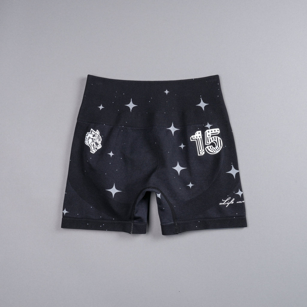 Throttle Everson Seamless "Sierra" Shorts in Black Starry Night — imagem 3