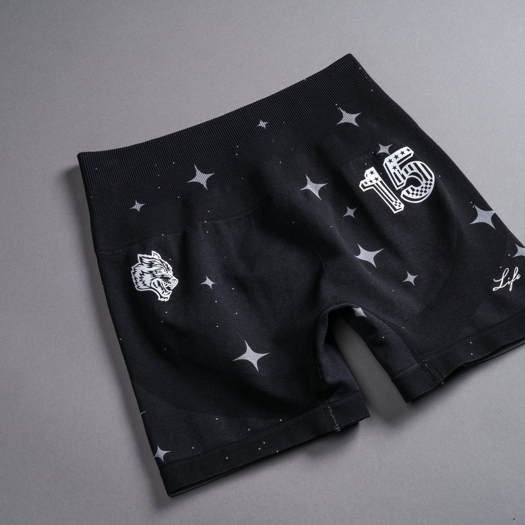 Throttle Everson Seamless "Sierra" Shorts in Black Starry Night — imagem 7