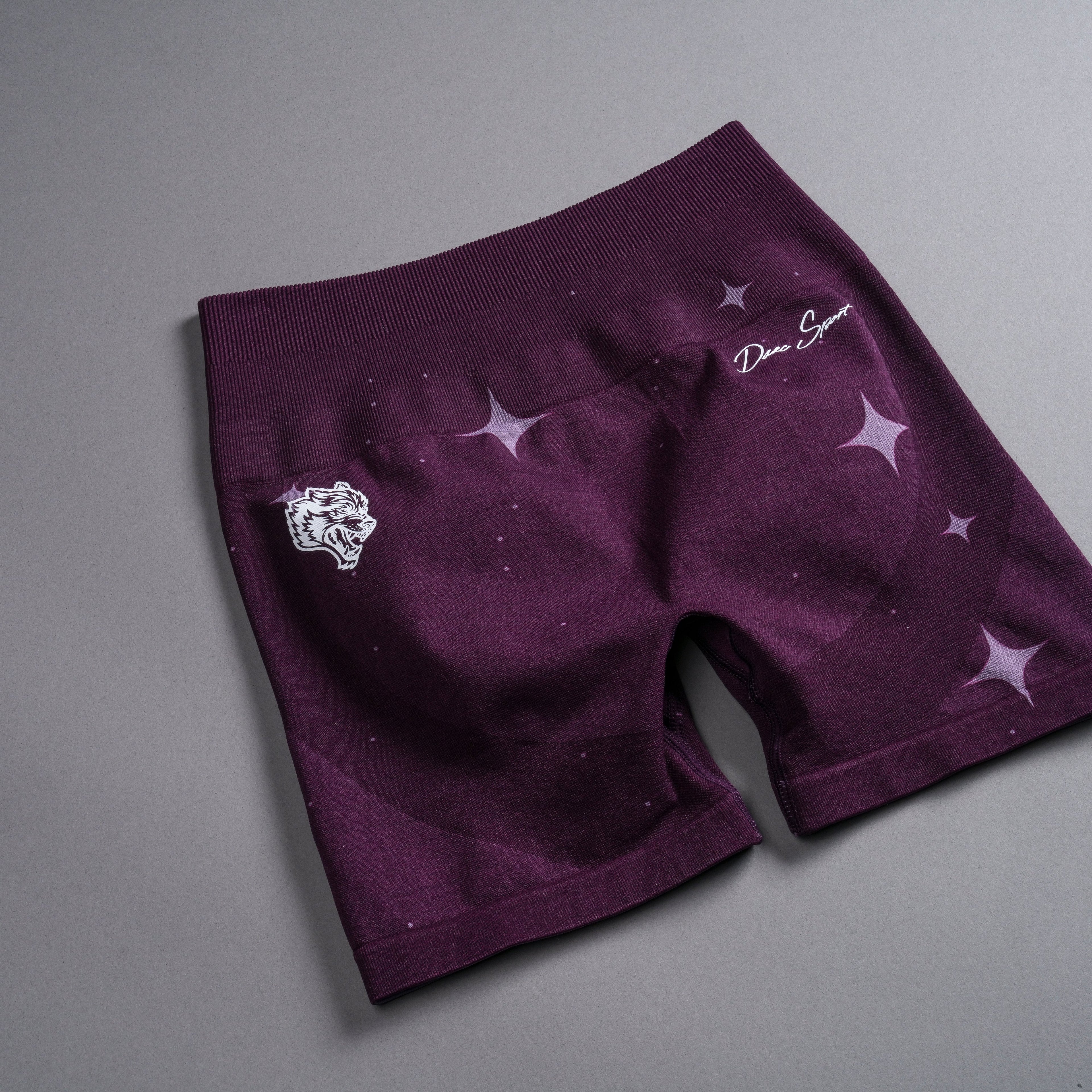 Darc Script Everson Seamless "Training" Shorts in Plum Starry Night — imagem 13