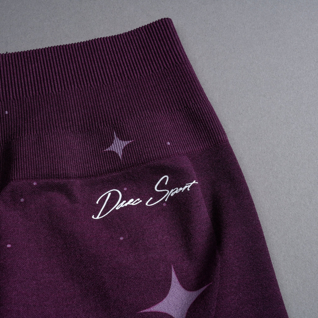 Darc Script Everson Seamless "Training" Shorts in Plum Starry Night — imagem 15