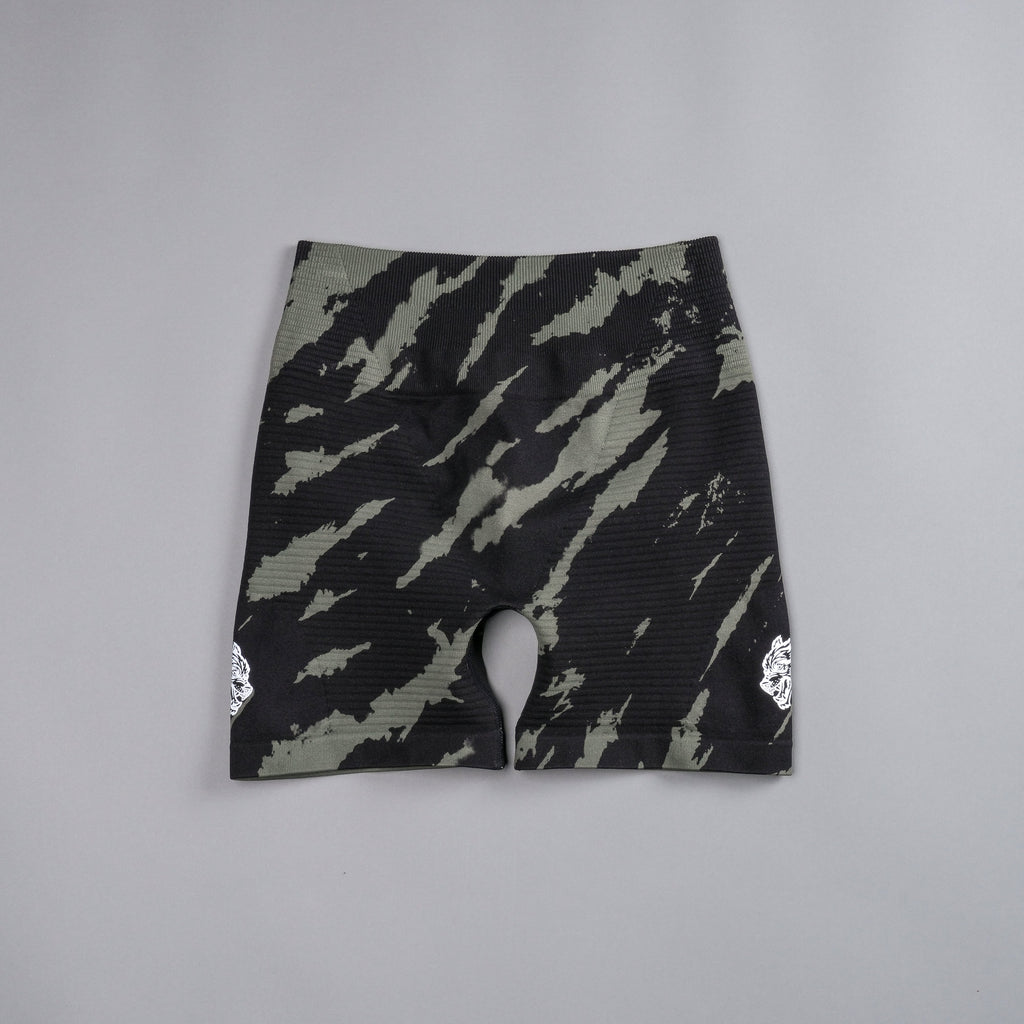 Wolves Forever Everson Seamless "Valencourt" Shorts in Pine Green/Black Native Camo — imagem 3