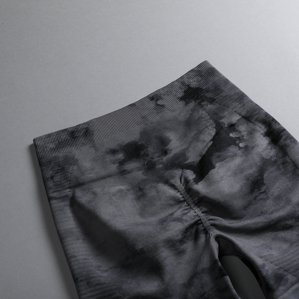 Dual Everson Seamless "Valencourt" Shorts in Black Ghost Clouds — imagem 9
