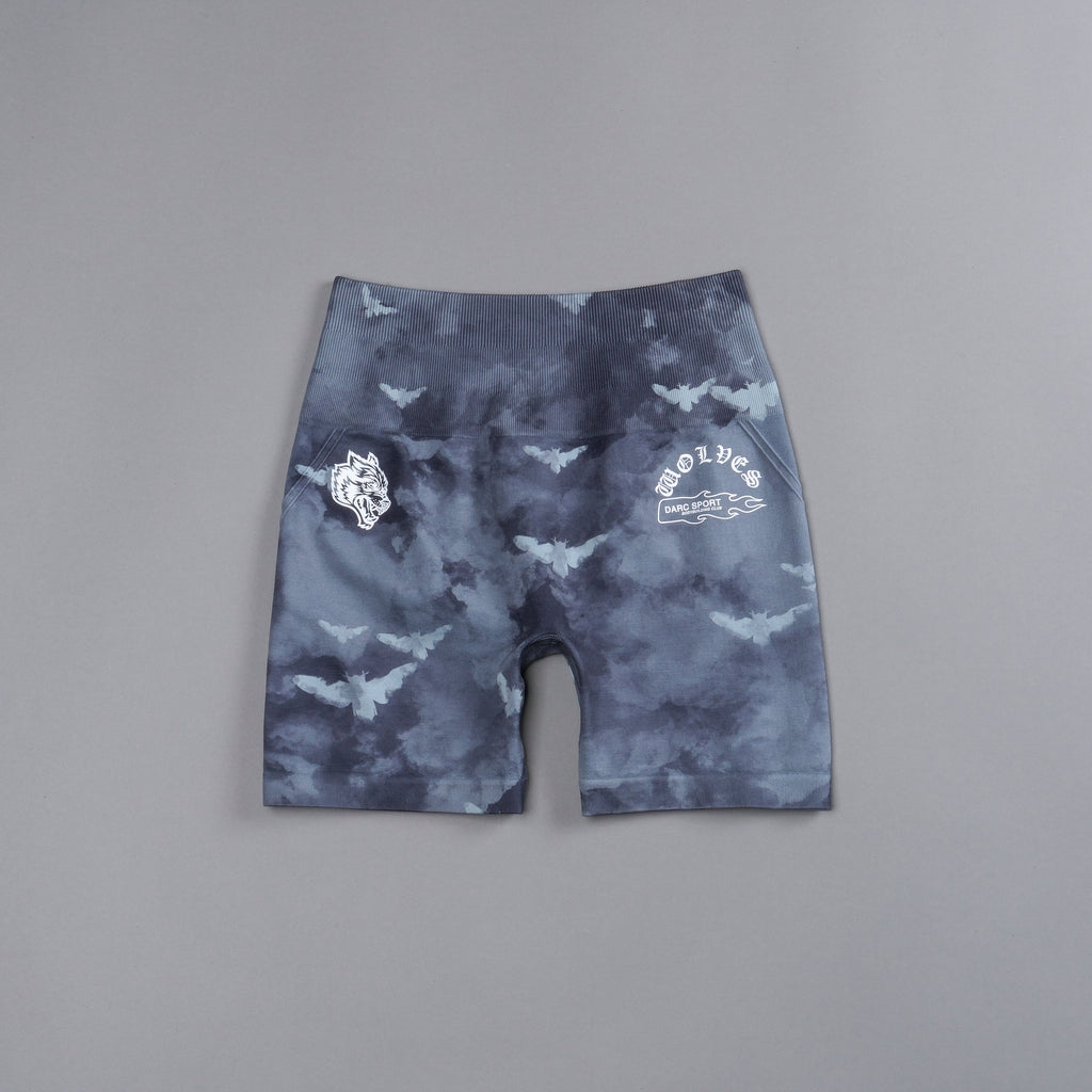 Never Forgotten Everson Seamless "Huxley" Shorts in Blue Lagoon Death Moth Ghost Clouds - imagem 3