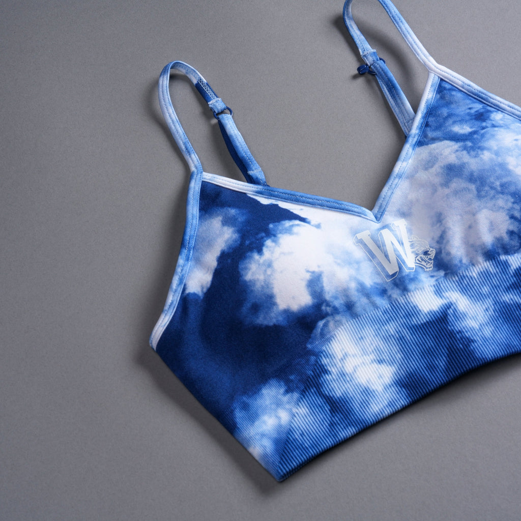 Our Stamp "Everson Seamless" Sports Bra in Blue Sky — imagem 8
