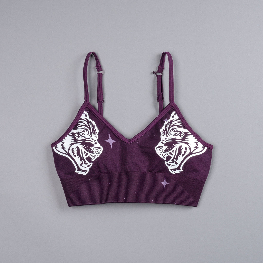 Dual Darc Script"Everson Seamless" Sports Bra in Plum Starry Night — imagem 9