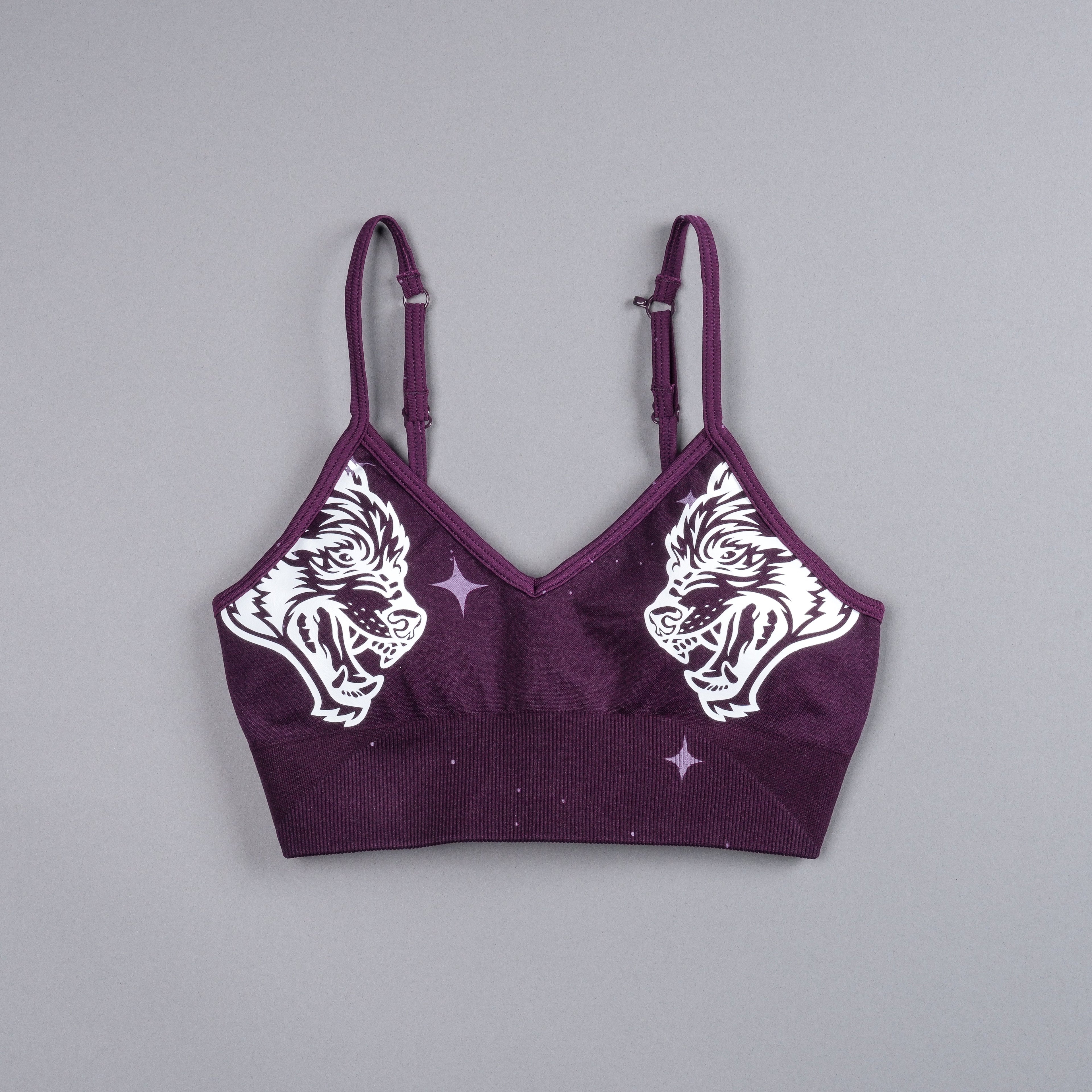 Dual Darc Script"Everson Seamless" Sports Bra in Plum Starry Night — imagem 9