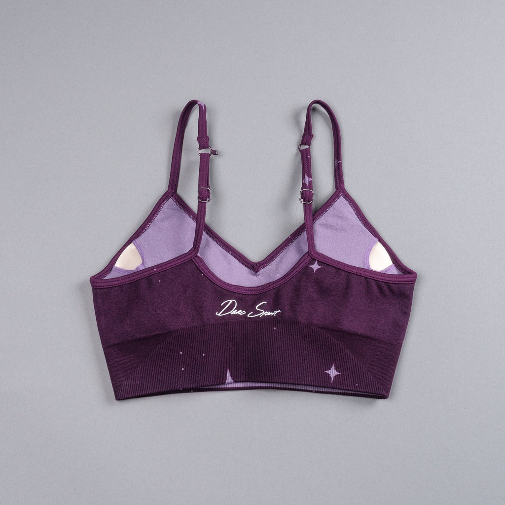 Dual Darc Script"Everson Seamless" Sports Bra in Plum Starry Night — imagem 10