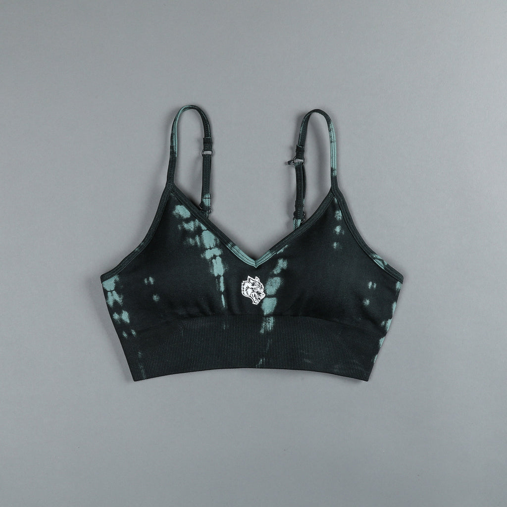 Lone "Everson Seamless" Sports Bra in Jade Green Serpent — imagem 3