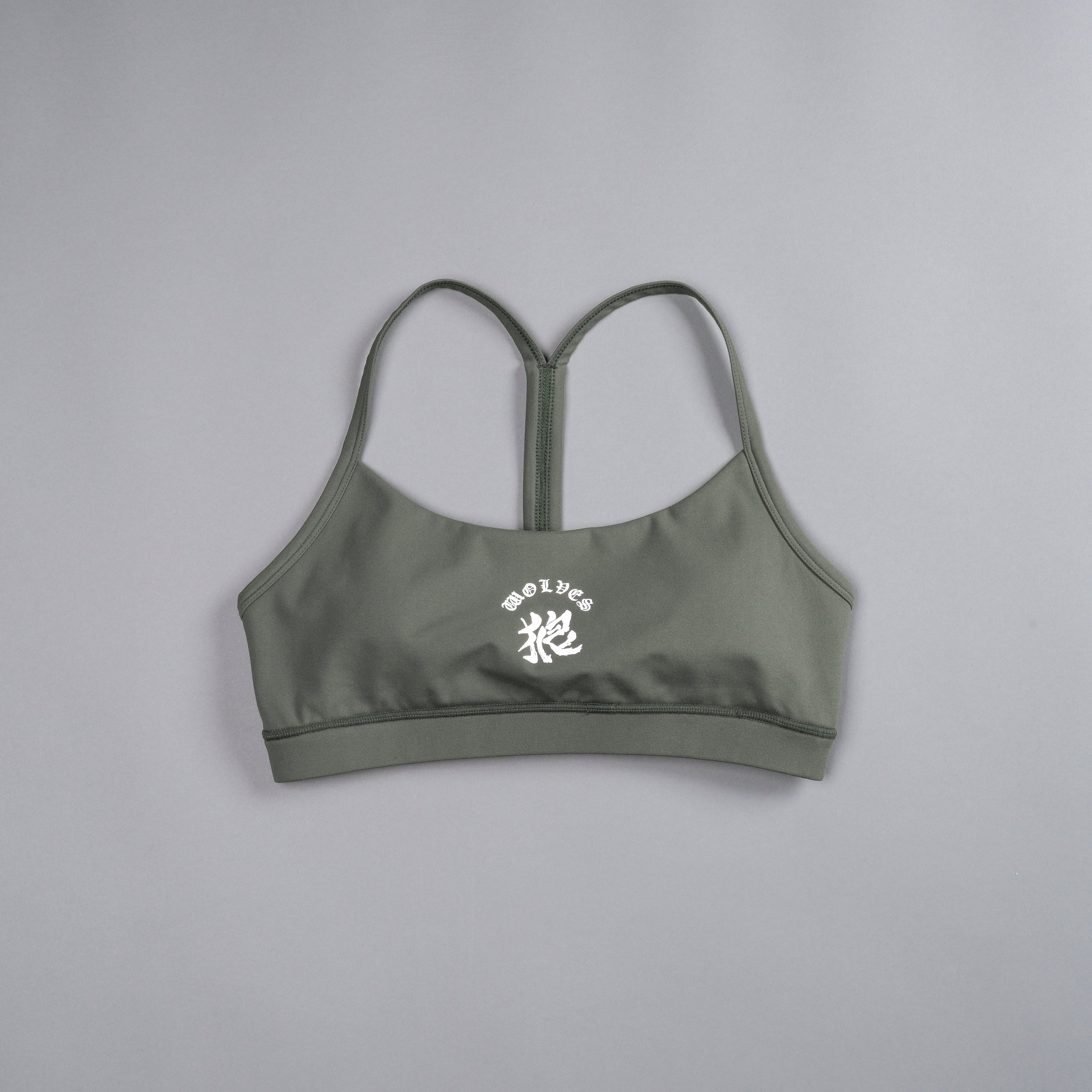 Wolf Kanji "Energy" Everyday Sports Bra in Pine Green — imagem 3
