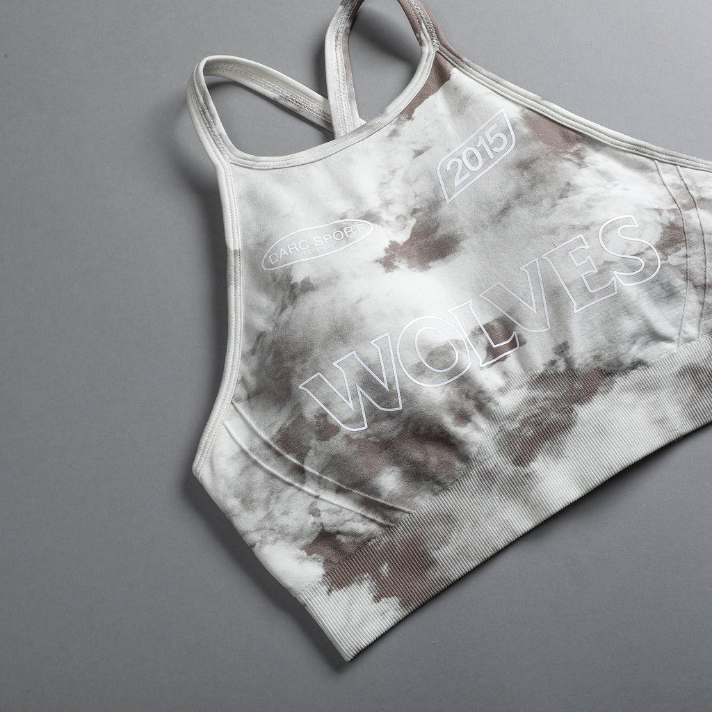 Faster "Everson Seamless" High Neck Bra in Stone Ghost Clouds — imagem 8