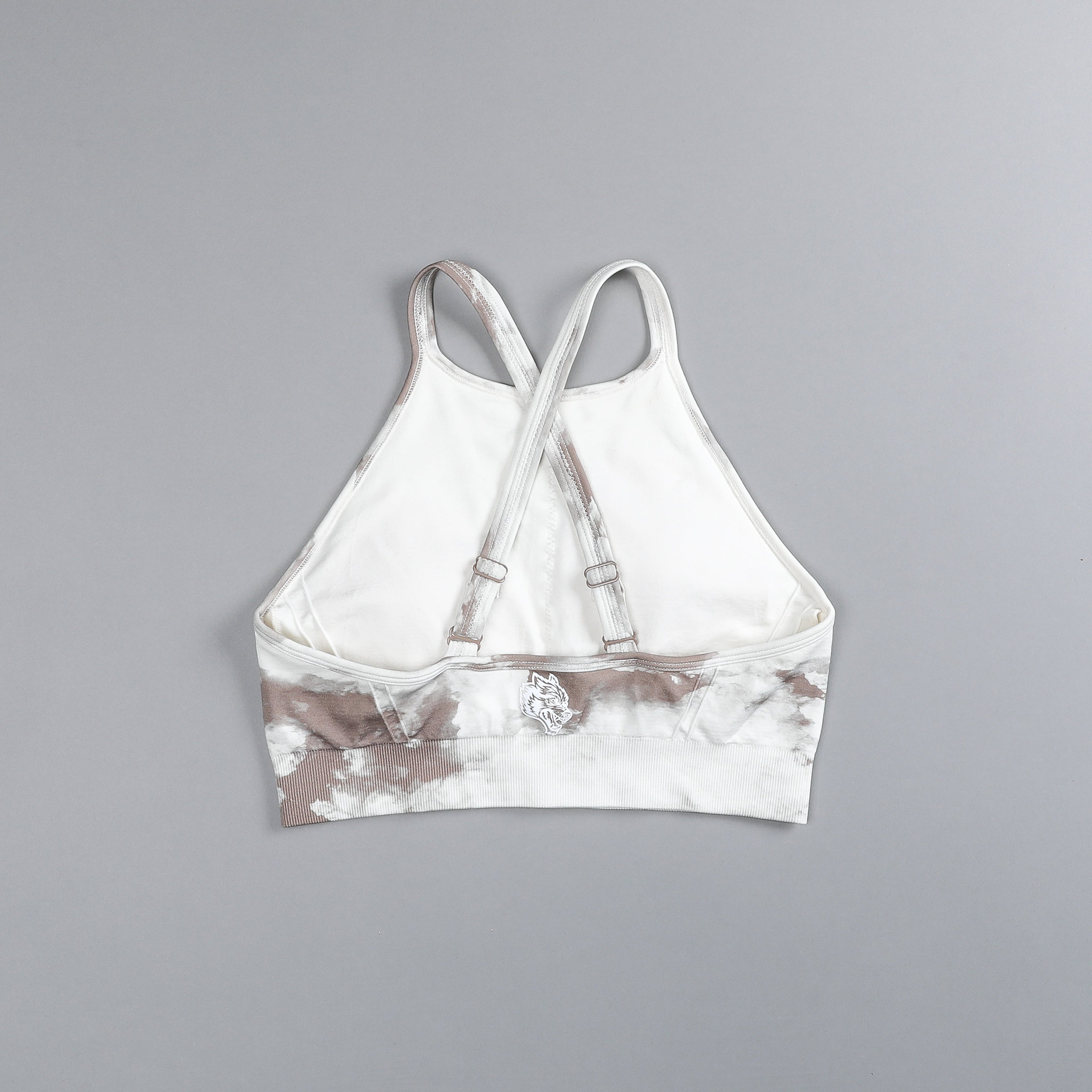 Faster "Everson Seamless" High Neck Bra in Stone Ghost Clouds — imagem 4