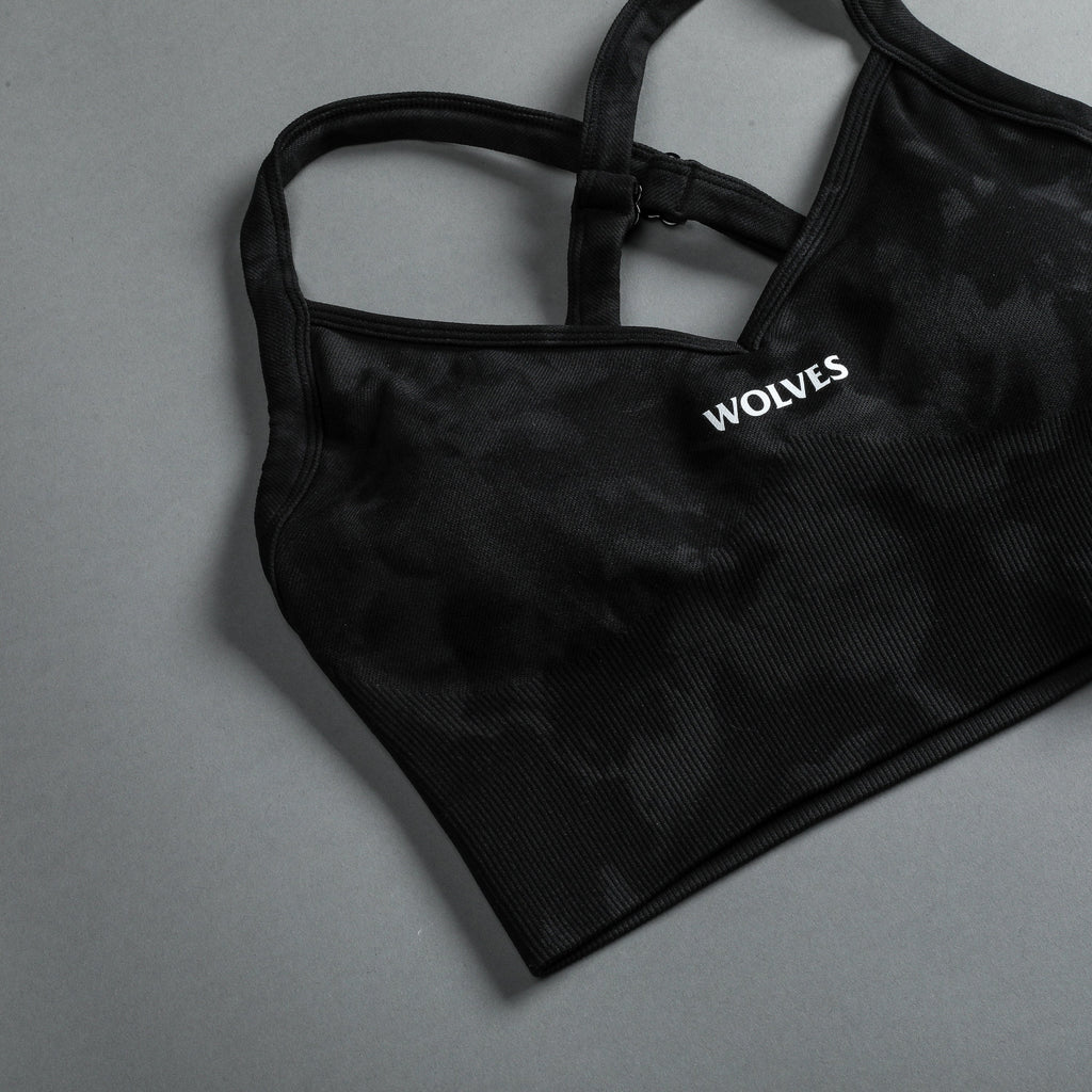 Hardcore "Everson Seamless" Sierra Bra in Tonal Black Jumbo Marble — imagem 10
