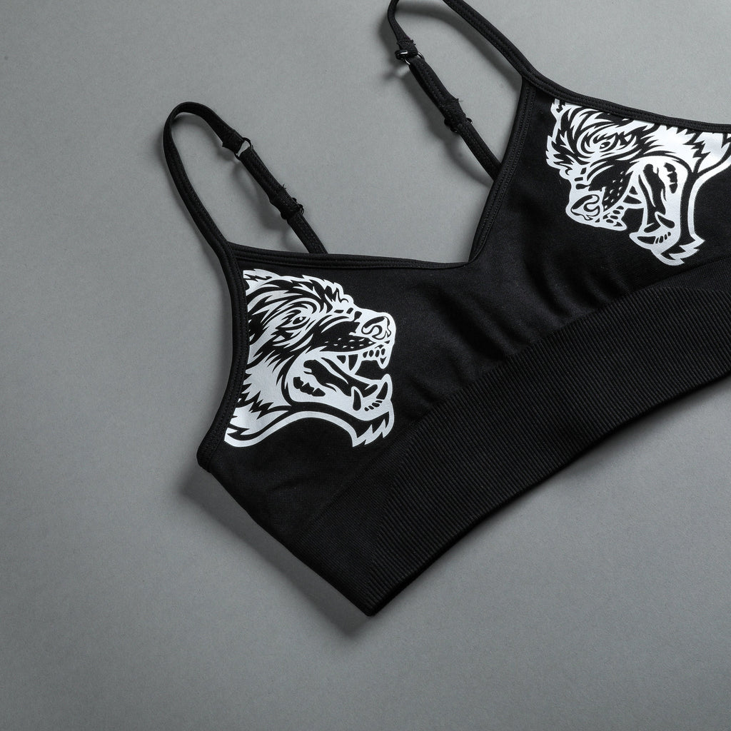 Dual Everson Seamless Sports Bra In Black - imagem 10