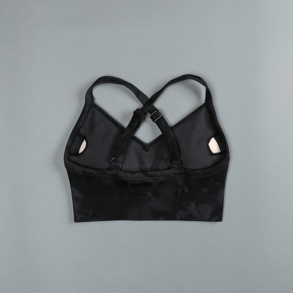 Hardcore "Everson Seamless" Sierra Bra in Tonal Black Jumbo Marble — imagem 4