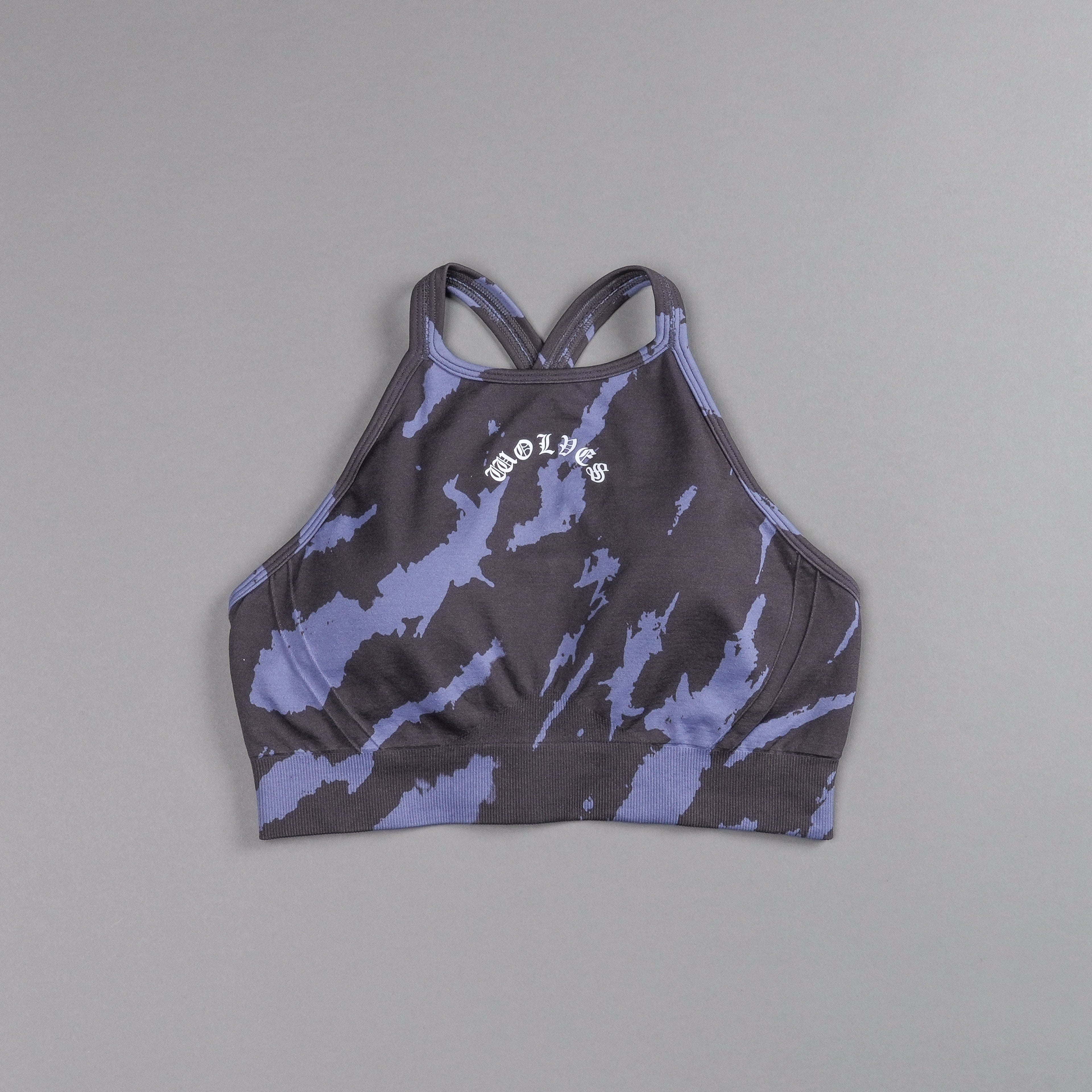 Chopper "Everson Seamless" High Neck Bra in Purple Stone Native Camo — imagem 3
