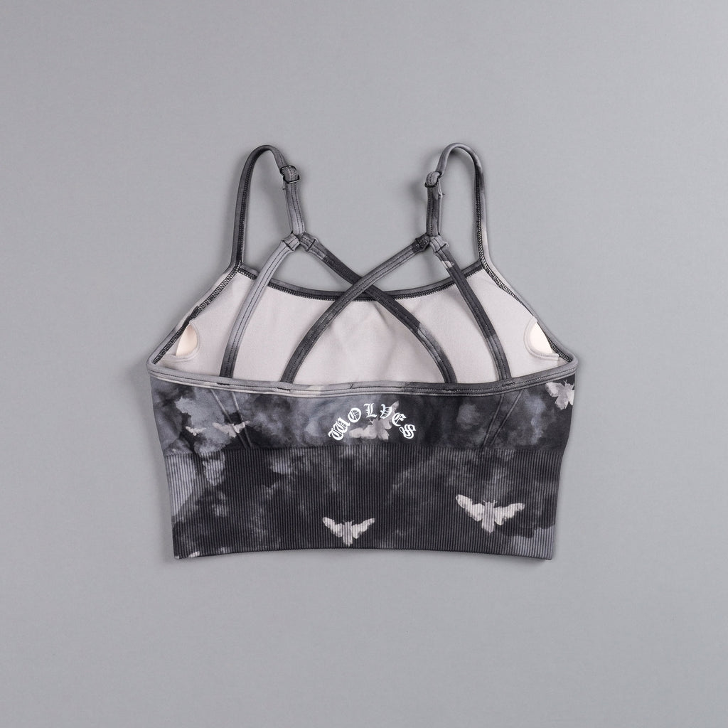 Single Wolf Chopper "Everson Seamless" Huxley Bra in Black Death Moth Ghost Clouds - imagem 2