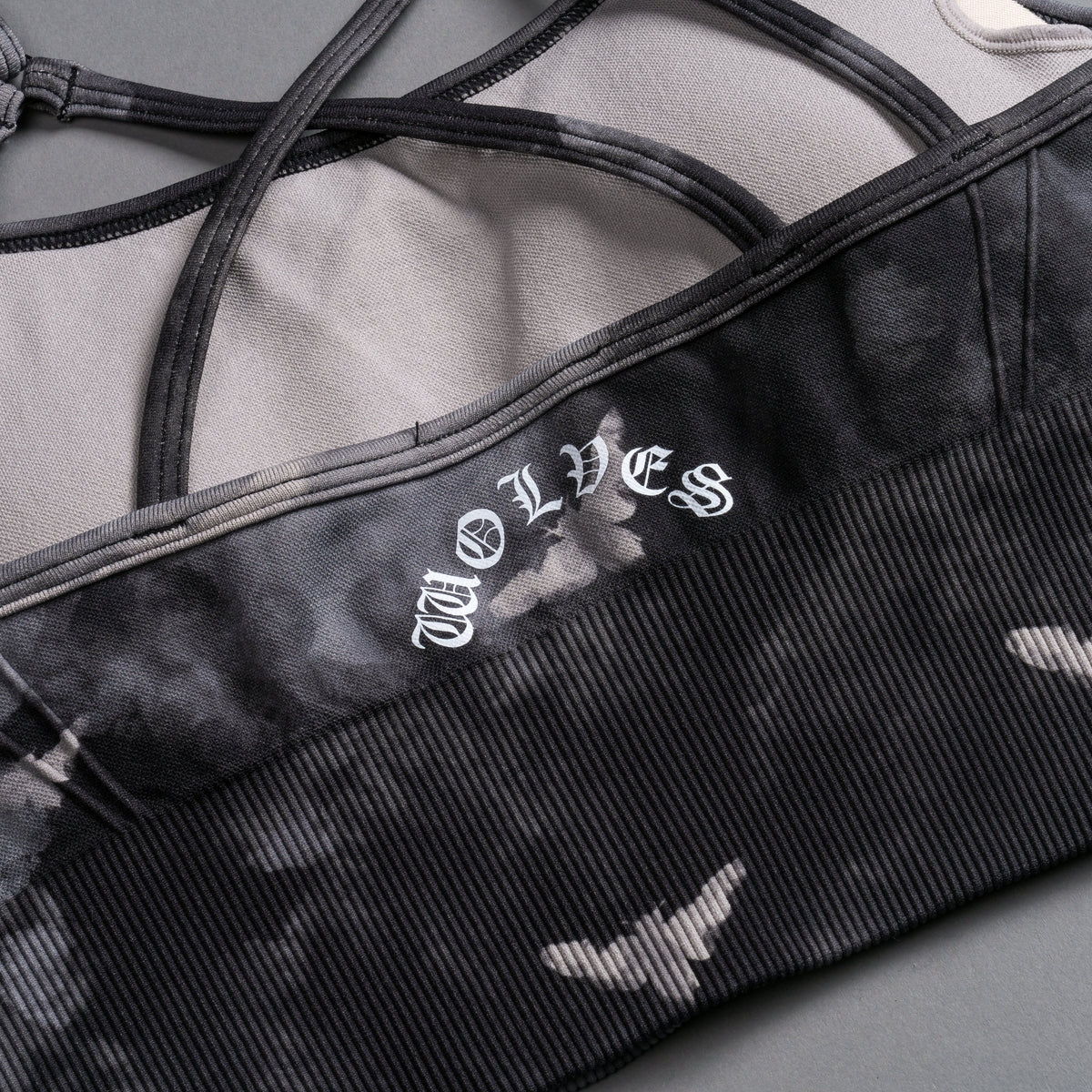 Single Wolf Chopper "Everson Seamless" Huxley Bra in Black Death Moth Ghost Clouds - imagem 4