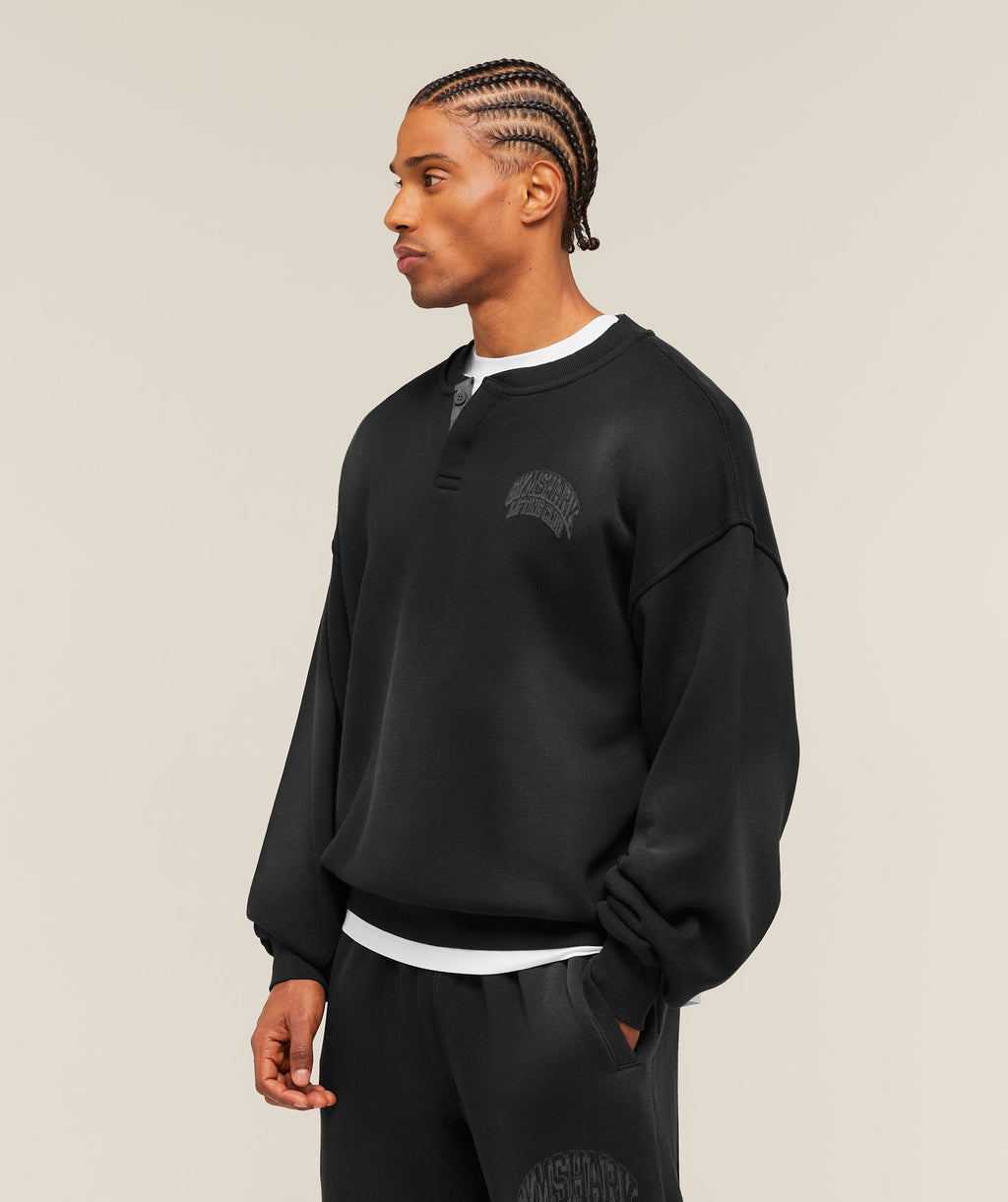 GSLC Henley Sweat - Black — imagem 3