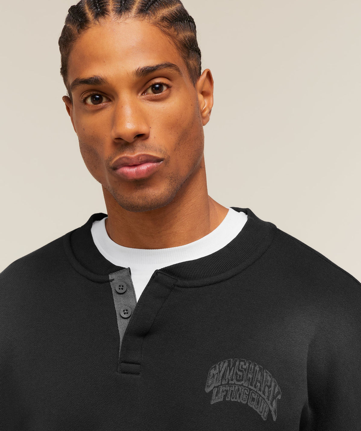 GSLC Henley Sweat - Black — imagem 4