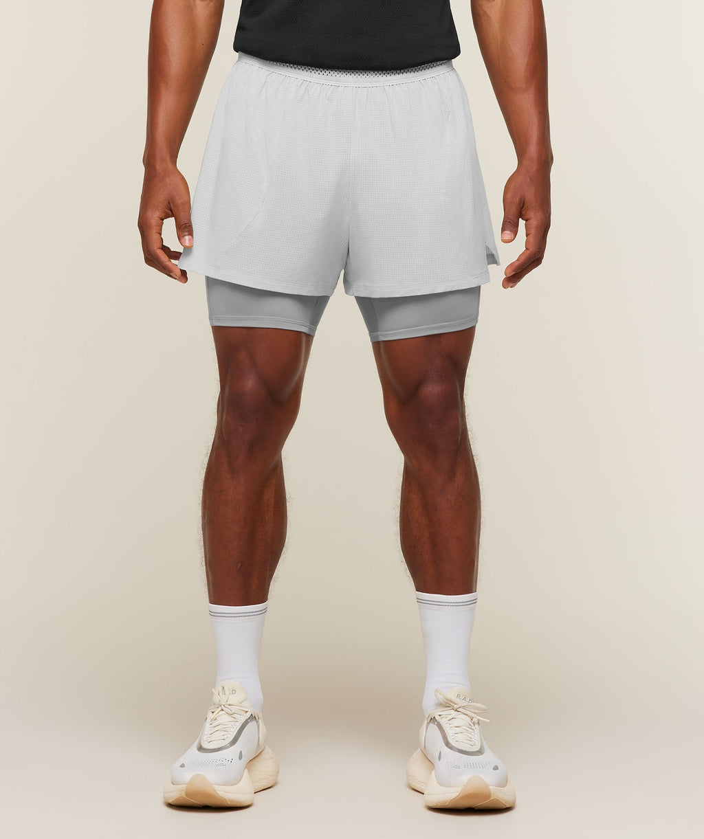 Running 4" 2in1 Shorts - Light Grey/Smokey Grey — imagem 3