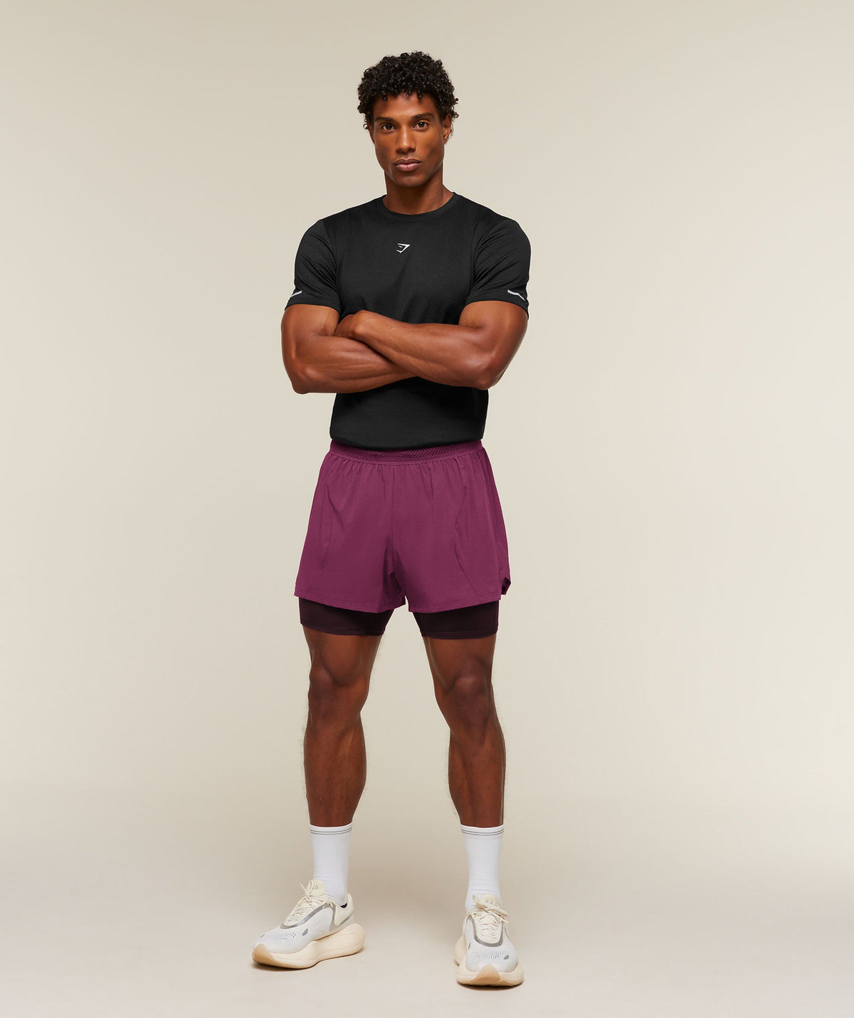 Running 4" 2in1 Shorts - Strength Pink/Cherry Purple — imagem 4