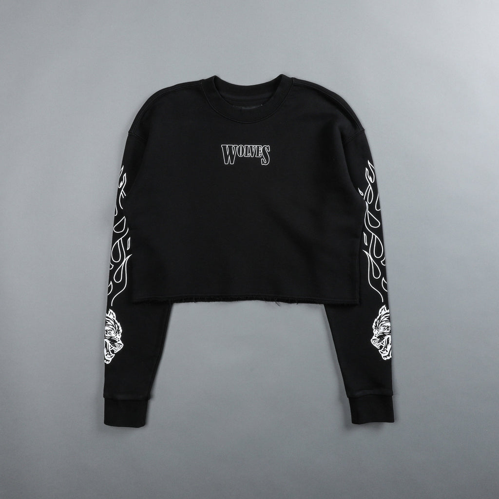 Eternal Flame Raglan (Cropped) Crewneck in Black - imagem 3