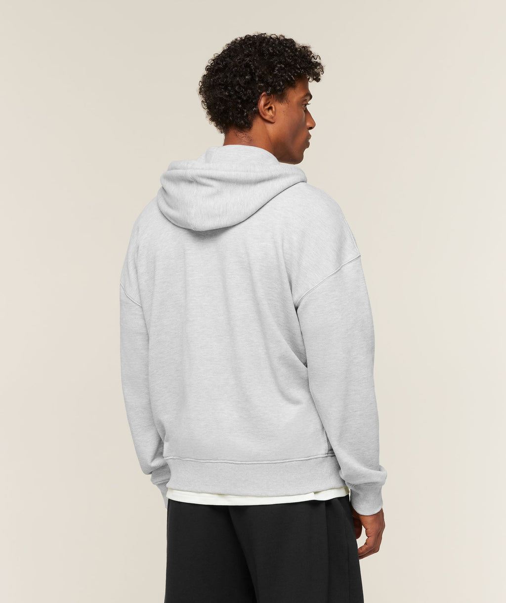 Campus Crest Zip Through Hoodie - Bros Soft Grey Marl — imagem 2
