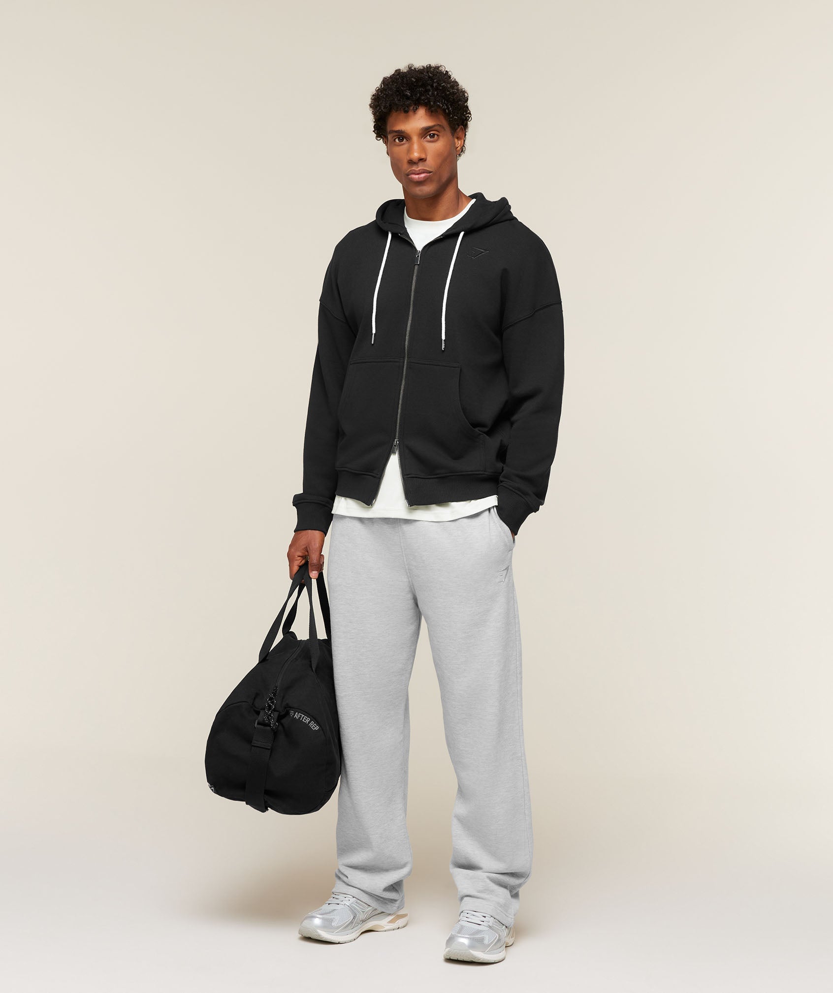 Campus Crest Zip Through Hoodie - Black — imagem 5