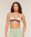 Colour Block Sports Bra - Cool Brown/Pebble Grey — imagem 1