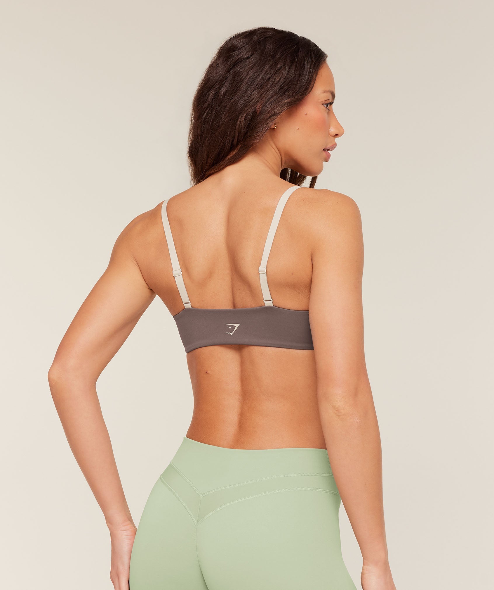 Colour Block Sports Bra - Cool Brown/Pebble Grey — imagem 2
