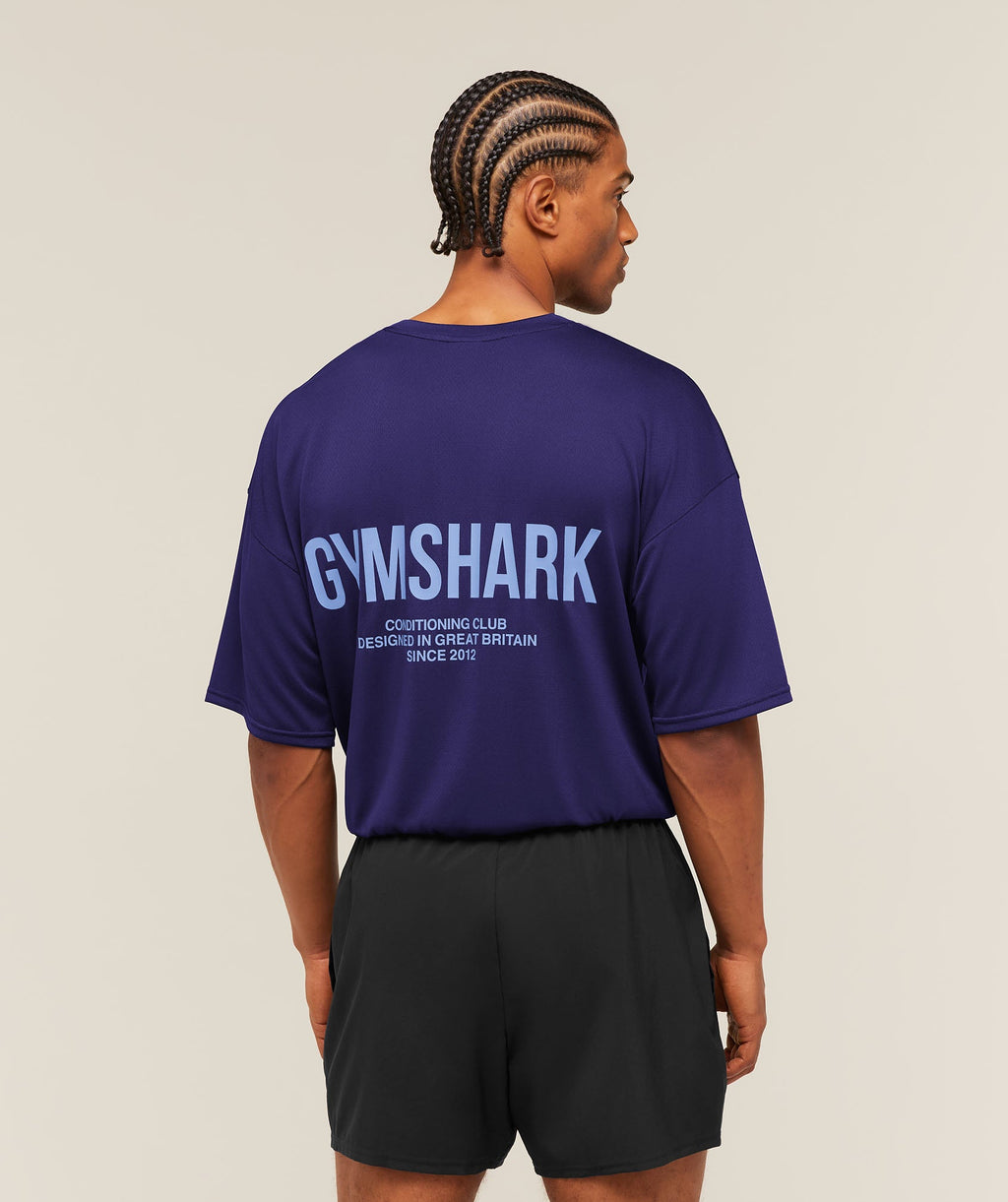 Conditioning Club Oversized T-Shirt - Indigo Purple/Steady Purple — imagem 4