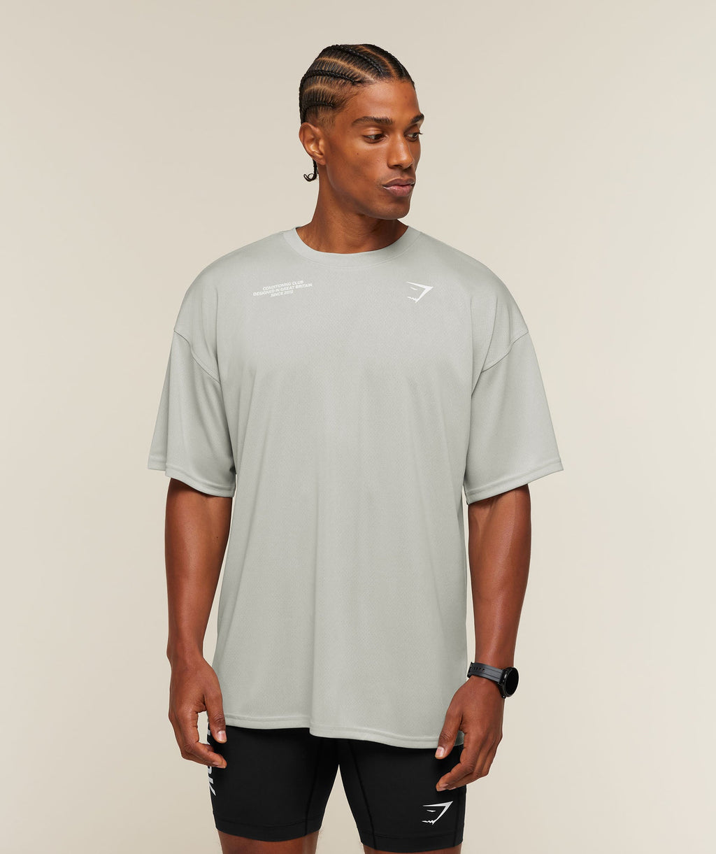 Conditioning Club Oversized T-Shirt - Light Grey/White — imagem 2