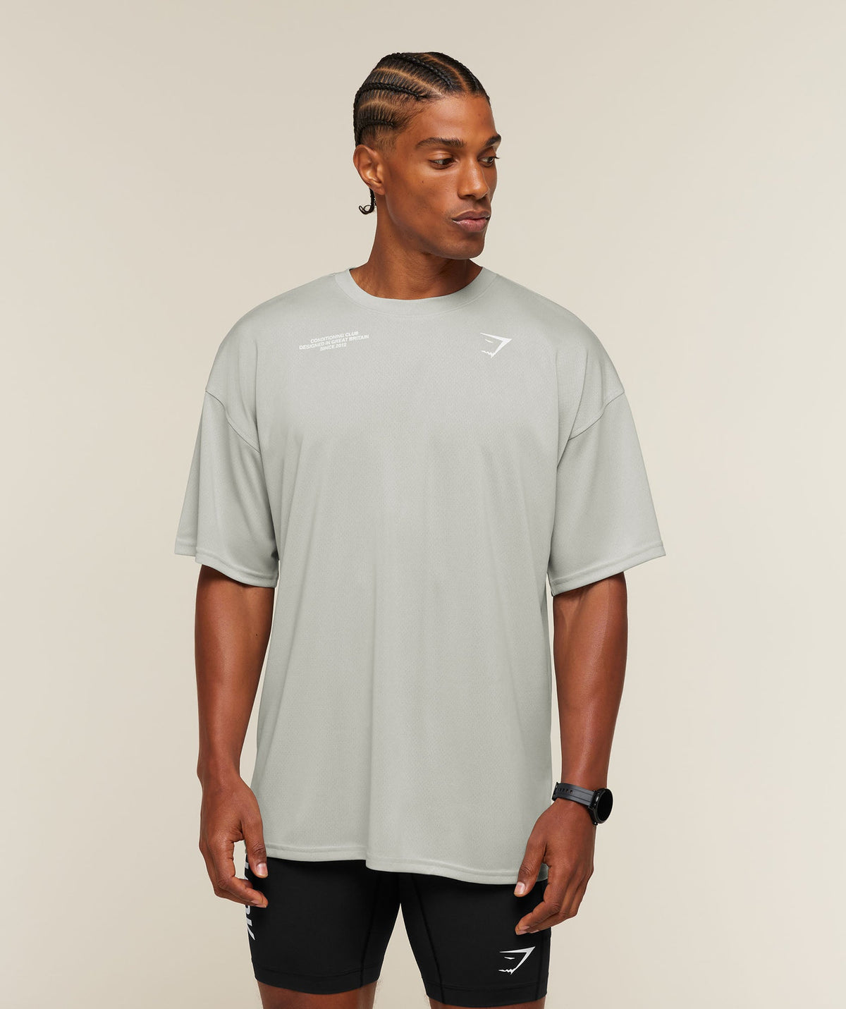 Conditioning Club Oversized T-Shirt - Light Grey/White — imagem 2