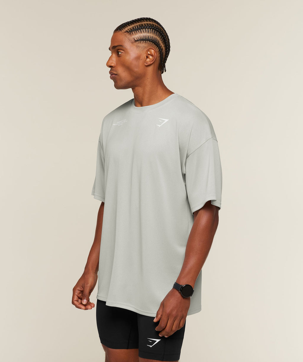 Conditioning Club Oversized T-Shirt - Light Grey/White — imagem 3