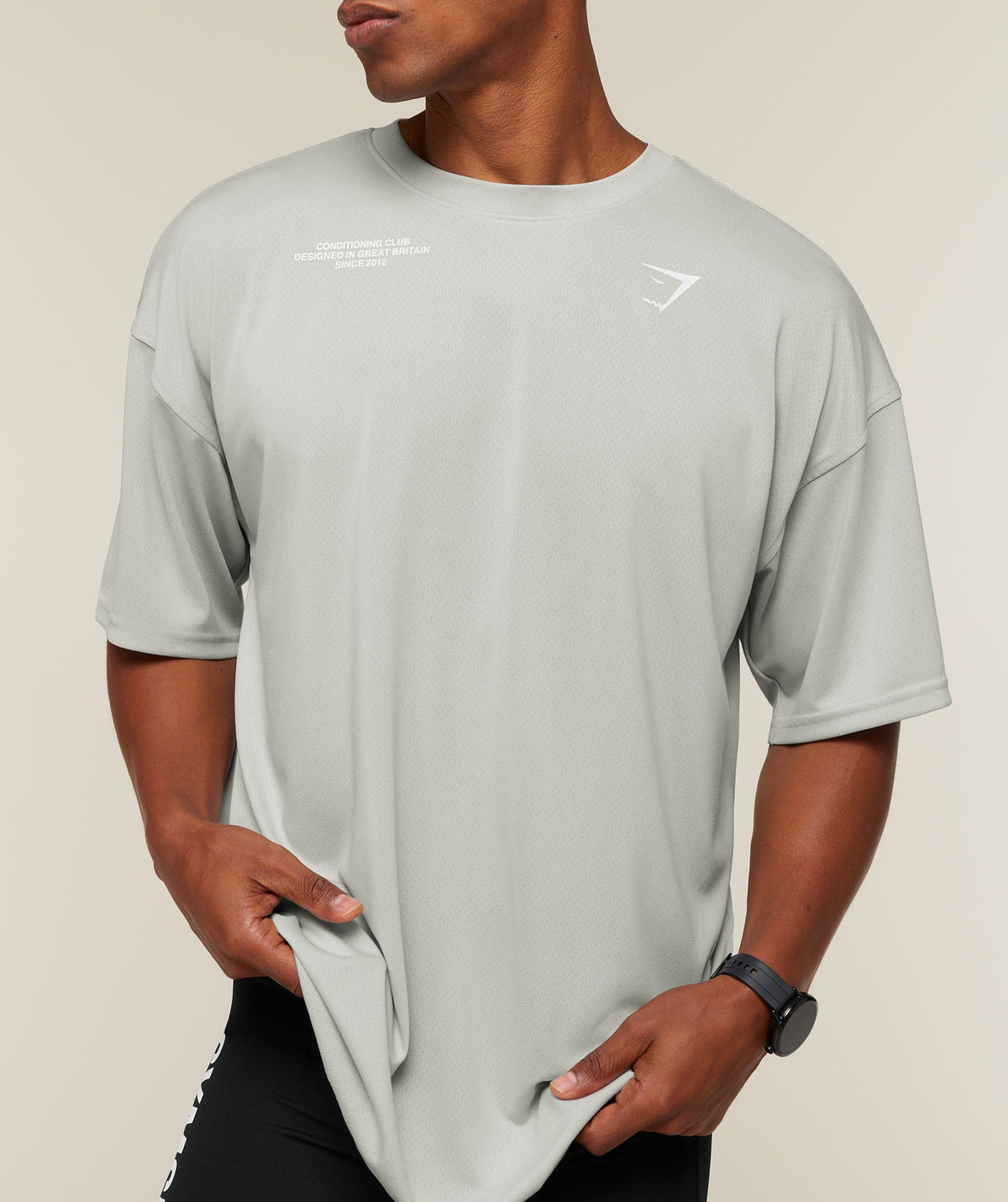 Conditioning Club Oversized T-Shirt - Light Grey/White — imagem 7