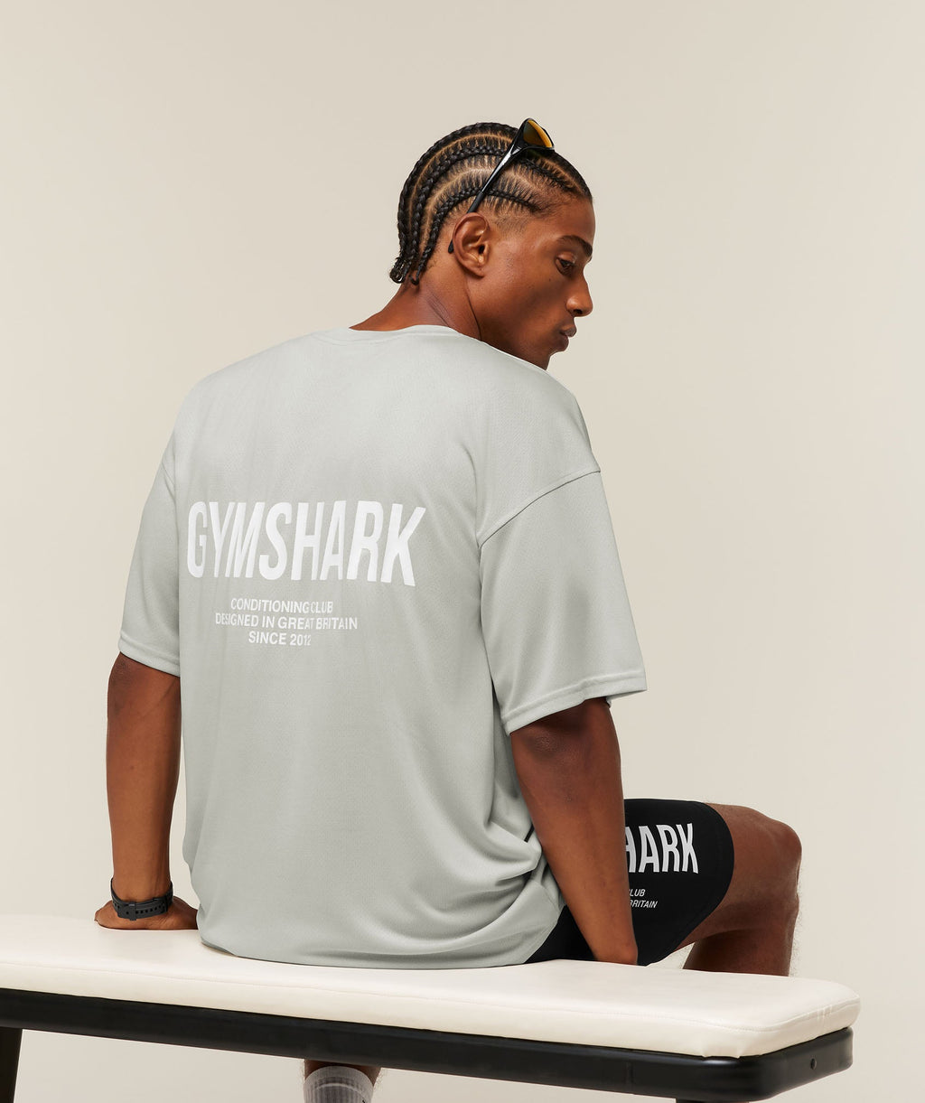 Conditioning Club Oversized T-Shirt - Light Grey/White — imagem 4