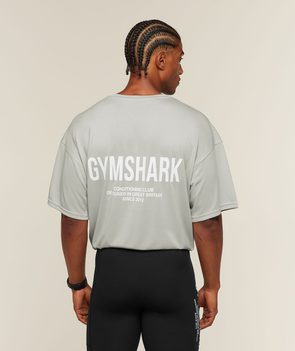 Conditioning Club Oversized T-Shirt - Light Grey/White — imagem 5
